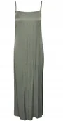 Sukienki - PIECES DŁUGA SUKIENKA NA RAMIĄCZKACH GŁADKA ZIELONA S XQA - Pieces - miniaturka - grafika 1