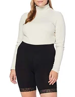 Spodenki damskie - ONLY Carmakoma Damskie szorty Cartime Life z koronką Noos, czarny, 50/52 - miniaturka - grafika 1