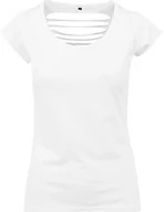 Koszulki i topy damskie - Build Your Brand Build Your Brand Women's Ladies Back Cut Tee T-Shirt, White, XS BY035-00220-0058 - miniaturka - grafika 1