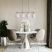 Lampy sufitowe - Lampa wisząca Maron, 4-pkt., tkanina, naturalna - miniaturka - grafika 1