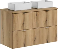 Meble łazienkowe - Zestaw meblowy 100cm z blatem i 2 umywalkami nablatowymi Gaja - miniaturka - grafika 1