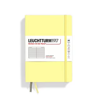 LEUCHTTURM1917 365486 notatnik średni (A5), twarda okładka, 251 numerowanych stron, wanilia, w linie - Pozostałe książki - miniaturka - grafika 1