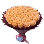 Zestawy upominkowe - Prezent na 50 Urodziny. Bukiet mydlany kwiaty mydlane róże 50 szt. - miniaturka - grafika 1