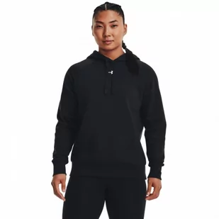 Damska bluza dresowa nierozpinana z kapturem Under Armour UA Rival Fleece Hoodie - czarna - UNDER ARMOUR - Koszulki sportowe damskie - miniaturka - grafika 1