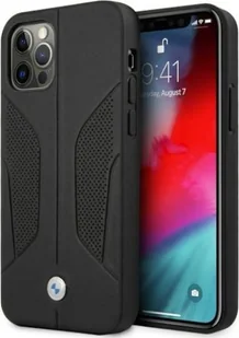 BMW Etui BMW BMHCP12LRSCSK iPhone 12 Pro Max 6,7" czarny/black hardcase Leather Perforate Sides - Etui i futerały do telefonów - miniaturka - grafika 1