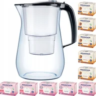 Dzbanki filtrujące - Dzbanek filtrujący Aquaphor Onyx 4,2 l + 10 wkładów 5Mg +5H, czarny - miniaturka - grafika 1