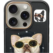 Etui i futerały do telefonów - Etui NIMMY Glasses Cool Dog MagSafe do Apple iPhone 16 Pro Max Czarny - miniaturka - grafika 1