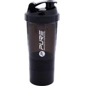 Shakery i bidony sportowe - Shaker PURE 2 IMPROVE 7095749 Czarny (500 ml) - miniaturka - grafika 1