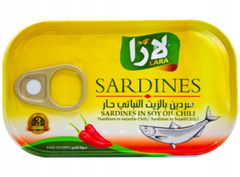 Sardynki z chili w oleju sojowym Lara – 125 g