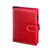 Notesy i bloczki - Notes czerwony A5 z wymiennym wkładem zapięcie magnetyczne 45B 100 kartek kratka - miniaturka - grafika 1