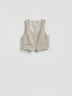 Marynarki i żakiety damskie - Reserved - Krótka kamizelka garniturowa - wielobarwny - miniaturka - grafika 1