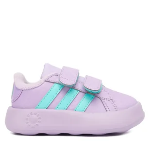 Sneakersy adidas Disney Frozen Grand Court JR5630 Fioletowy - Buty dla dziewczynek - miniaturka - grafika 1