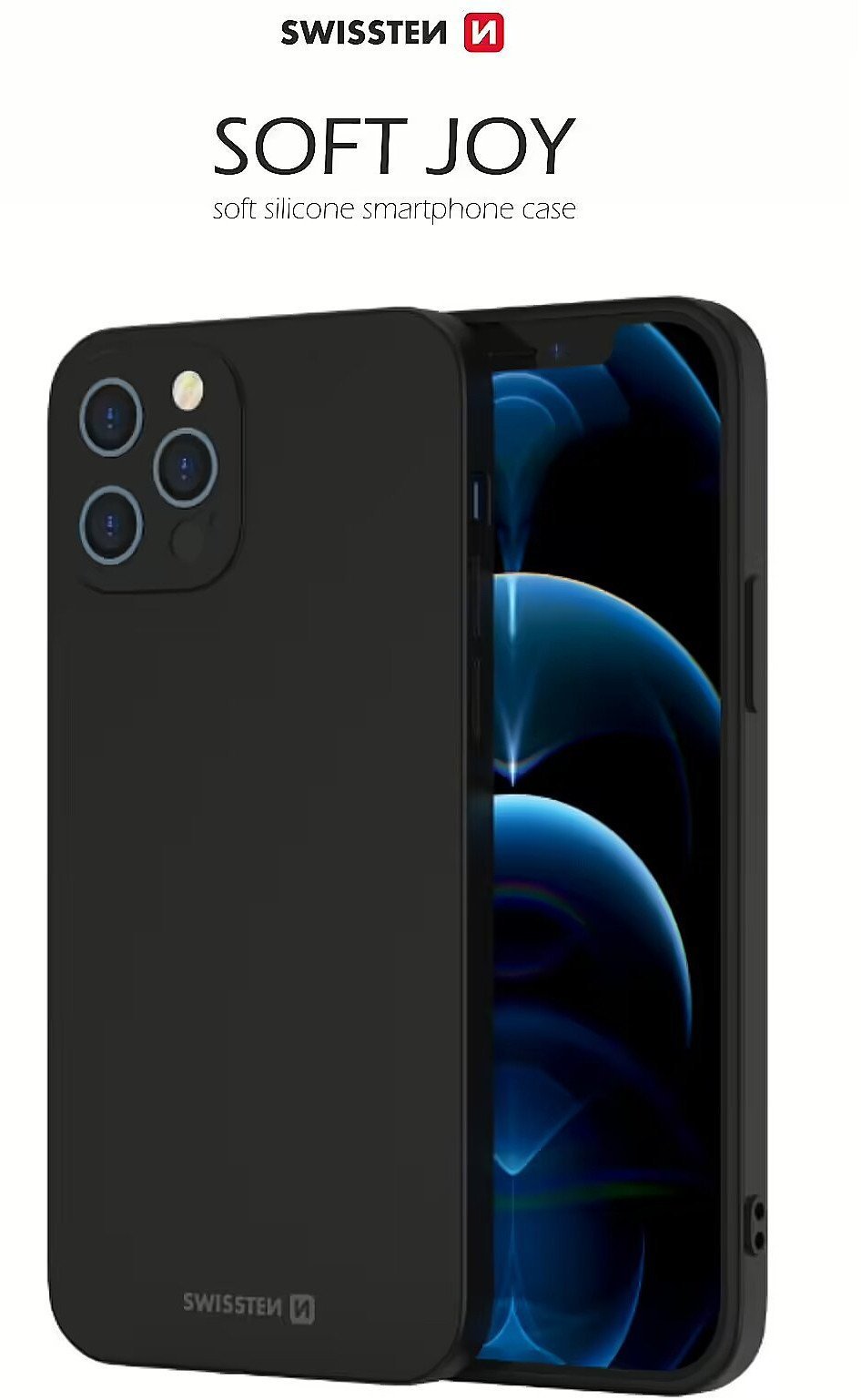 Swissten Soft Joy Silicone Case for Xiaomi Note 8T Black