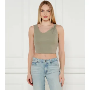 GUESS Top AIMEE Cropped Fit - Koszulki i topy damskie - miniaturka - grafika 1
