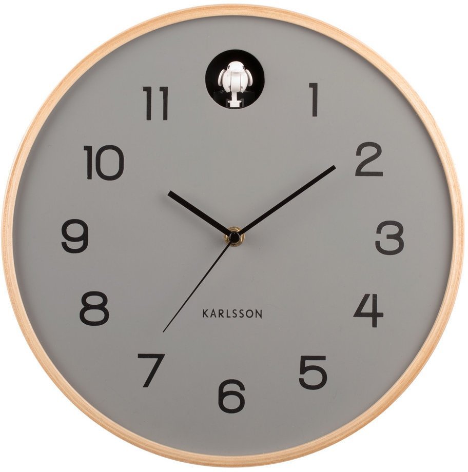 Karlsson Zegar z kukułką Karlsson KA5886GY drewniany szary Natural Cuckoo .