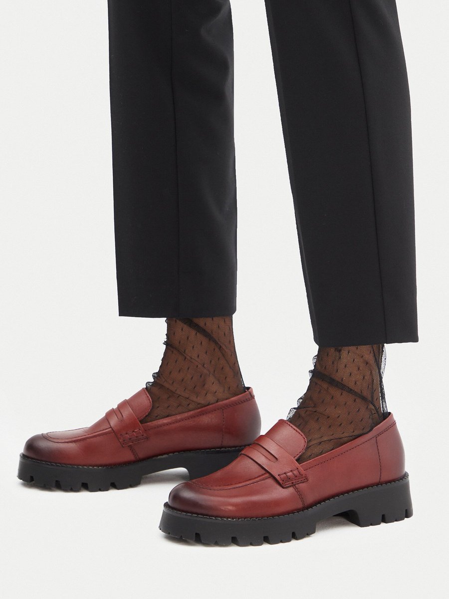 Lasocki Loafersy Damskie Bordowy CEO-WI16-780-03