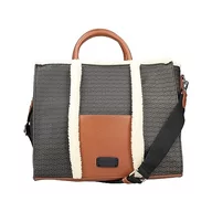 Torebki damskie - Rieker Damska torba na zakupy H1532, czarna, czarny - miniaturka - grafika 1