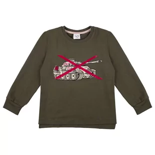 Bluzka chłopięca, zielona z czołgiem, Tup Tup - Bluzki damskie - miniaturka - grafika 1