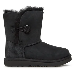 Śniegowce Ugg K Bailey Button II 1017400K Czarny - Buty dla dziewczynek - miniaturka - grafika 1