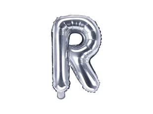PartyDeco Balon foliowy litera R, 14", srebrny FB2M-R-018 - Balony i akcesoria - miniaturka - grafika 1