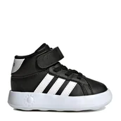 Buty dla dziewczynek - Buty dziecięce adidas Grand Court Mid Czarne IE3867 24 - miniaturka - grafika 1