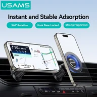 Uchwyty samochodowe do telefonów - Uchwyt samochodowy USAMS ZJ081 Magnetyczny do kratki wentylacyjnej niebieski - miniaturka - grafika 1