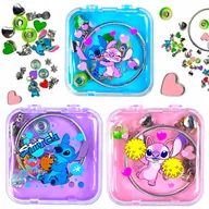 Prace ręczne dla dzieci - Zestaw biżuterii bransoletka z zawieszkami Lilo i Stitch kreatywny prezent - miniaturka - grafika 1