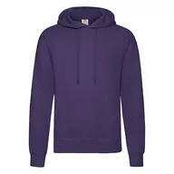 Bluzy męskie - Bluza męska z kapturem Hooded Sweat Fruit of the Loom - Fioletowy XXL - miniaturka - grafika 1