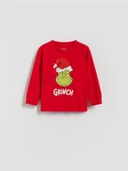 Bluzy i sweterki niemowlęce - Reserved - Longsleeve Grinch - czerwony - miniaturka - grafika 1