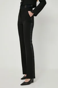 Morgan spodnie damskie kolor czarny dzwony high waist - Spodnie damskie - miniaturka - grafika 1
