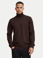 Swetry męskie - Blend Golf 20717261 Brązowy Regular Fit - miniaturka - grafika 1