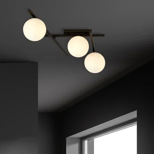 Emibig Lighting czarny krótki żyrandol białe klosze SMART 3 BLACK/OPAL 1103/3 nowoczesna lampa sufitowa czarno-biała do sufitu 1103/3 - Lampy sufitowe - miniaturka - grafika 5