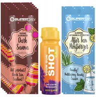 Balsamy i kremy do opalania - Supertan Dark Sauna 5x 15ml Mocny Bronzer Thermo + Gratisy - miniaturka - grafika 1