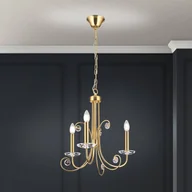 Lampy sufitowe - ORION Żyrrandol Ariane, kolor złoty, Ø 50 cm, kryształowy, 3-punktowy. - miniaturka - grafika 1