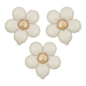 Balony i akcesoria - Balony foliowe Kwiaty kremowe be��owe matowe, 45 cm 3 szt. - miniaturka - grafika 1
