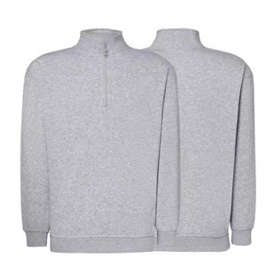 Bluza dresowa ash melange męska z logo na sercu nadrukiem logo firmy 290g SWRA ZIP kolor AS bluza dresowa - Moda i Uroda OUTLET - miniaturka - grafika 1