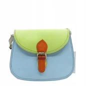 Torebki damskie - Torebka listonoszka damska skóra naturalna ze skrawków oryginalna OLIVKA - miniaturka - grafika 1