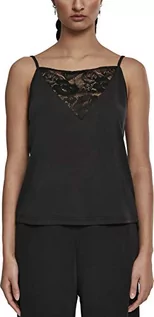 Koszulki i topy damskie - Urban Classics Damska górna część z koronką Ladies Laces Triangle Top, czarny (Black 00007), S - grafika 1