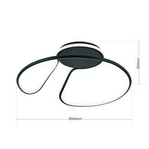 Lampa sufitowa LED Claire, czarna, ściemniana - Lampy sufitowe - miniaturka - grafika 3