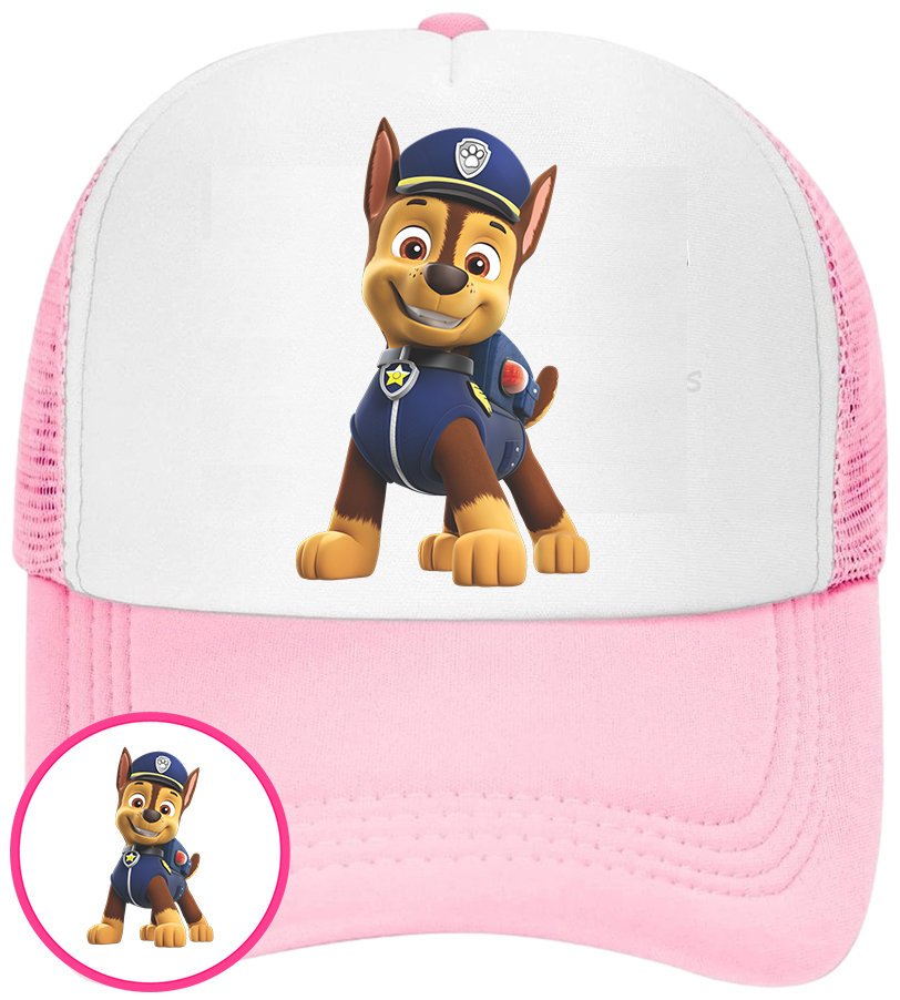 CZAPKA Z DASZKIEM PSI PATROL DLA DZIECI SIATKA RÓŻOWA BEJSBOLÓWKA