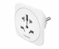 Ładowarki do telefonów - Hama ADAPTER PODRÓŻNY GNIAZDO UNIWERSALNE -> WTYK EU BIAŁY - miniaturka - grafika 1