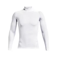 Koszulki sportowe męskie - Męski longsleeve treningowy UNDER ARMOUR UA HG Armour Comp Mock LS - biały - miniaturka - grafika 1