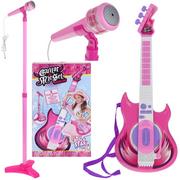 Urwiskowo, gitara elektryczna dla dzieci z mikrofonem  i statywem