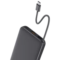 Powerbanki - Aukey Powerbank 10000 mAh o mocy 22.5W z wbudowanym kablem USB-C PB-Y53GY Spark Sling 10000 Lite Plus - miniaturka - grafika 1
