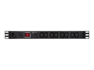 Pozostałe akcesoria sieciowe - LOGILINK PDU8A02 Listwa zasilająca PDU 19 cali 8 gniazd C13 z przełącznikiem - miniaturka - grafika 1
