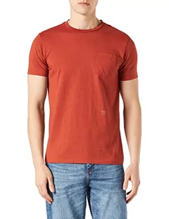 Koszulki męskie - Replay T-shirt męski, 546 ceglana czerwień, 3XL - grafika 1