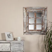 Lustra - Mucola lustro ścienne z okiennicami lustro rama obrazu lustro okno ramka na zdjęcia shabby lustroReplika acyjne lustro szafa lustro - brązowy - miniaturka - grafika 1
