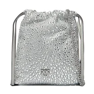 Torebki damskie - Torebka PINKO Slouchy Coulisse Baby AI 25-26 PCPL 105409 A2WF Srebrny - miniaturka - grafika 1