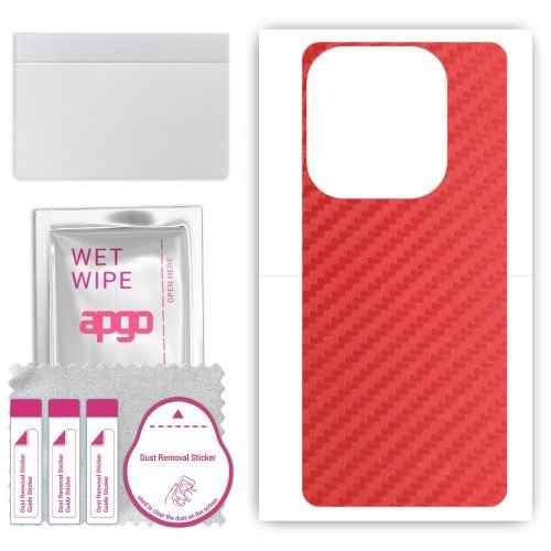 folia naklejka skórka strukturalna na TYŁ do Infinix Hot 40 Pro - Carbon Czerwony - apgo SKINS