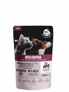PetRepublic Mokra Karma Dla Dorosłych Psów Małych Ras Z Drobno Siekanymi Kawałkami Wołowiny W Sosie 100 g - Mokra karma dla psów - miniaturka - grafika 1